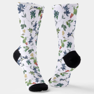 Personalised Initials Multicolor Red Purple Green Socks