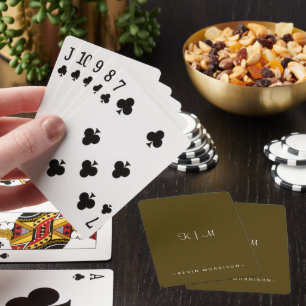 Personalised Initials Playing Cards