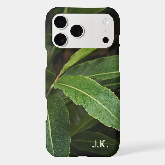 Personalised initials & Rainy leaves (Back)