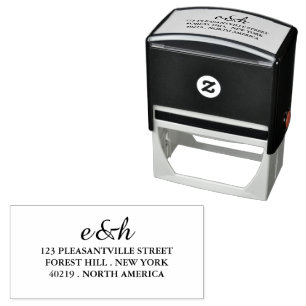 Personalised Initials Return Address Self-inking Stamp