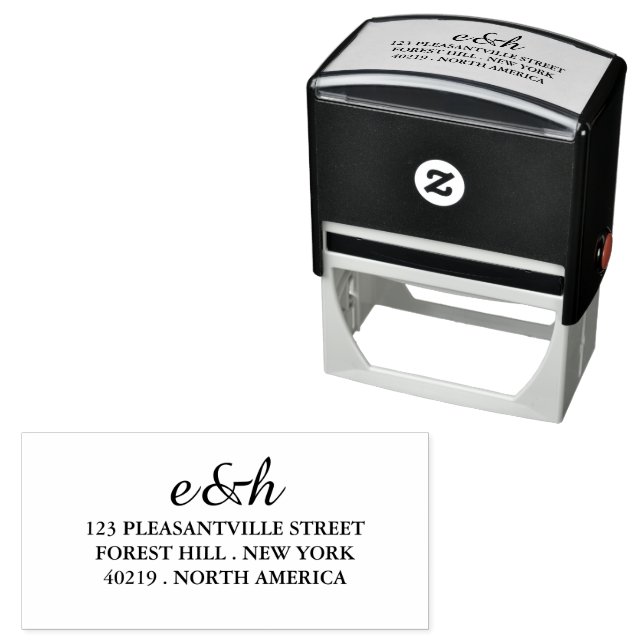 Personalised Initials Return Address Self-inking Stamp (In Situ)