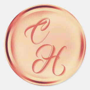 Personalised Initials Terracotta Faux Wax Seal