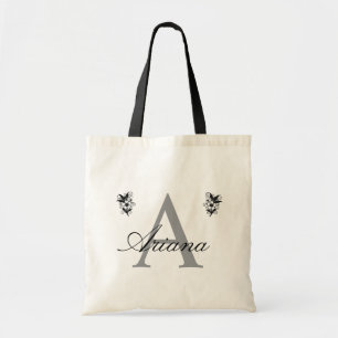 personalised initials tote bags bridesmaid