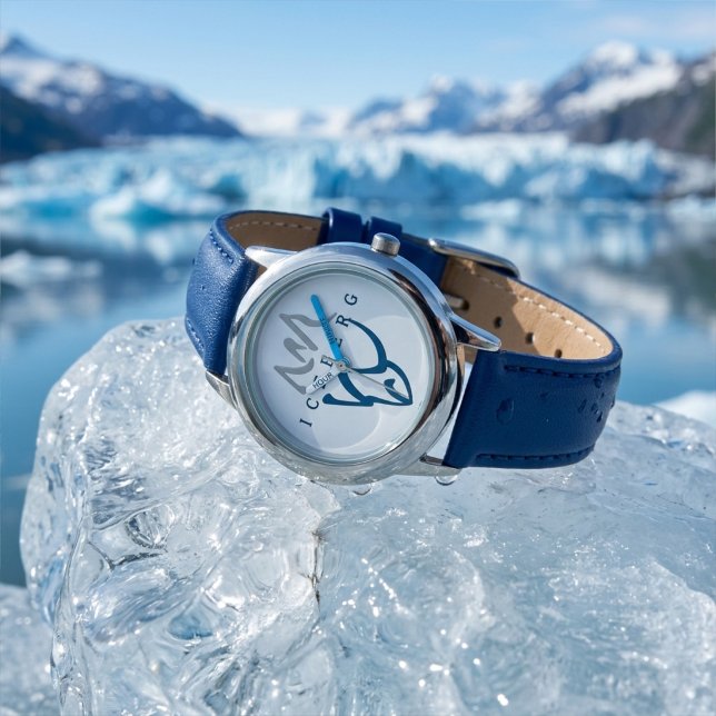 Personalised Inspirational Abstract Iceberg, Blue Watch (Creator Uploaded)