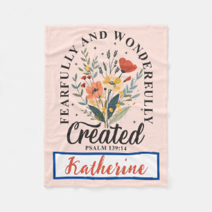 Personalised Inspirational Christian Bible Verse Fleece Blanket