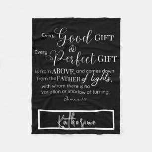 Personalised Inspirational Christian Bible Verse Fleece Blanket