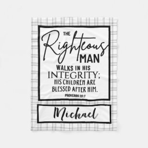 Personalised Inspirational Christian Bible Verse Fleece Blanket