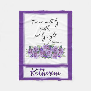 Personalised Inspirational Christian Bible Verse Fleece Blanket