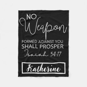 Personalised Inspirational Christian Bible Verse Fleece Blanket