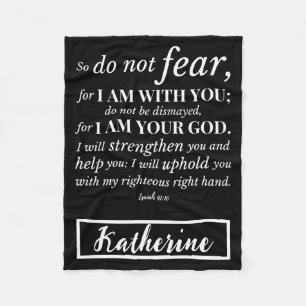 Personalised Inspirational Christian Bible Verse Fleece Blanket