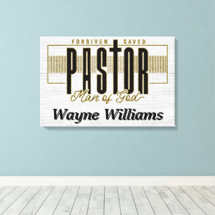 Personalised Inspirational Christian Pastor Canvas Print