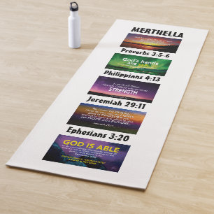Personalised Inspirational Christian Scripture Yoga Mat