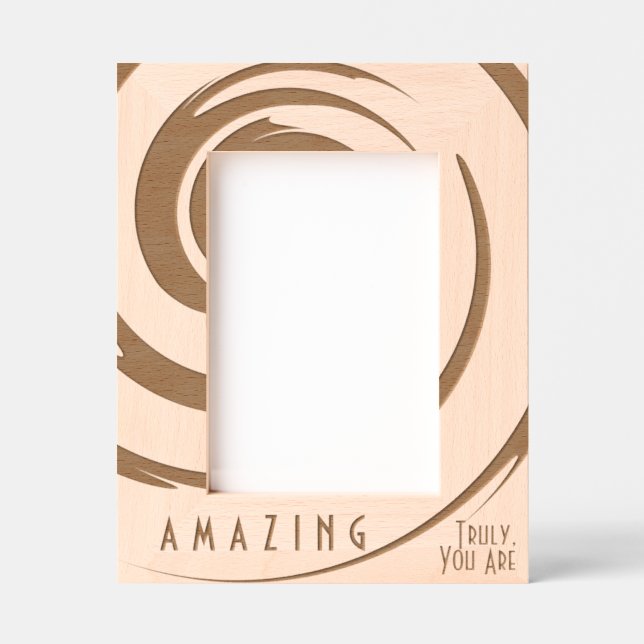 Personalised Inspirational Modern Abstract Twirl Etched Frames (Front)