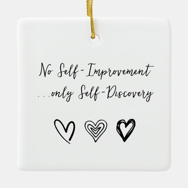 Personalised Inspirational Quote Ceramic Ornament  (Front)