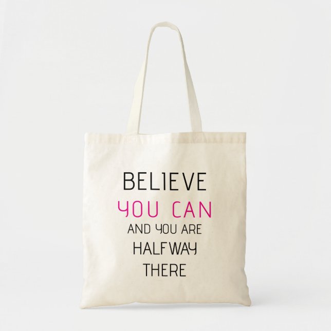 Personalised Inspirational Quote Tote Bag (Front)