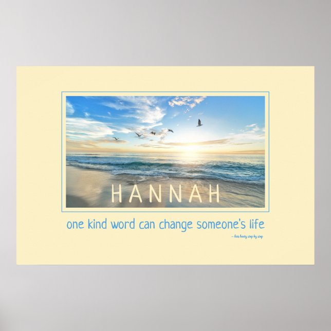 Personalised Inspirational Quotes KIND WORDS Poster (Front)