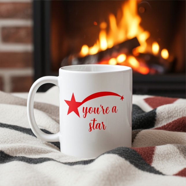Personalised Inspirational Red Stars Mug (Creator Uploaded)