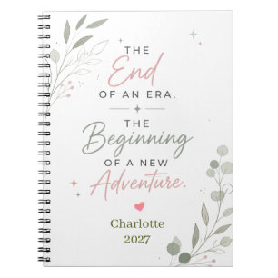 Personalised Inspirational Retirement coworker Notebook