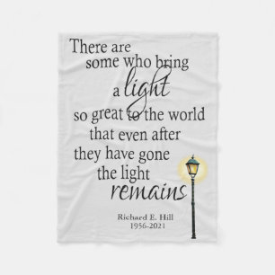 Personalised Inspirational The Light Remains Fleece Blanket
