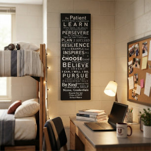 Personalised Inspirational Words for Graduates Canvas Print