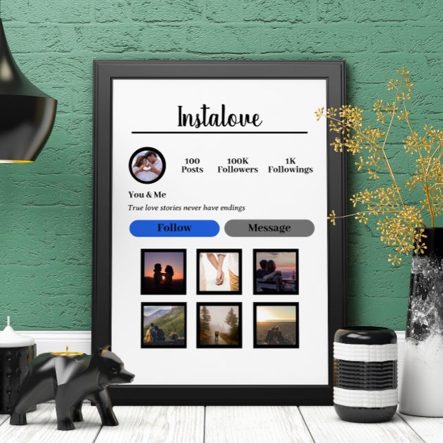 Personalised Instagram feed Photo Collage, wallart Poster (Creator Uploaded)