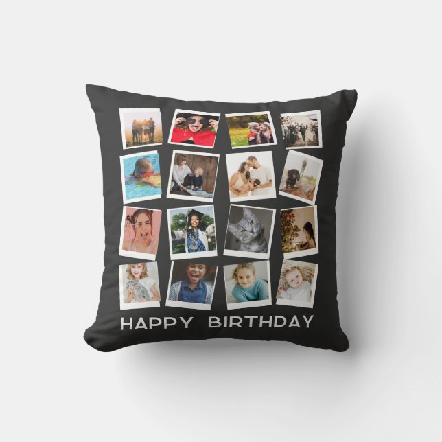 personalised instagram Modern photo collage  Cushion (Front)