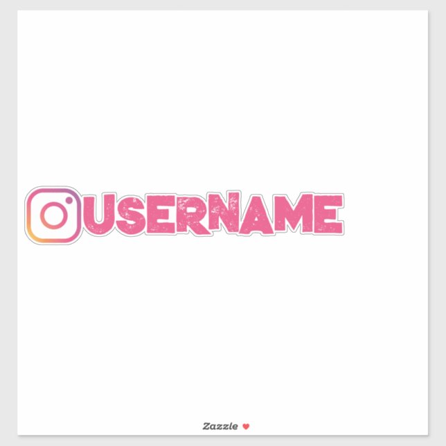 Personalised Instagram Name Vinyl Decal  (Sheet)