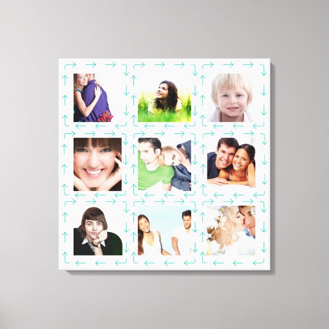 Personalised Instagram Photo Collage Canvas Print (Front)