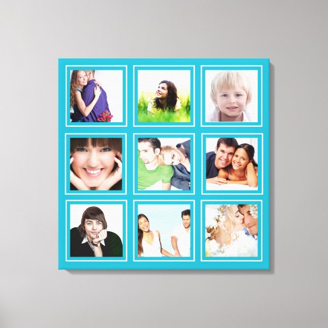 Personalised Instagram Photo Collage Canvas Print (Front)