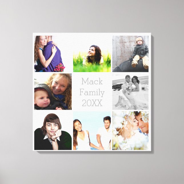 Personalised Instagram Photo Collage Canvas Print (Front)