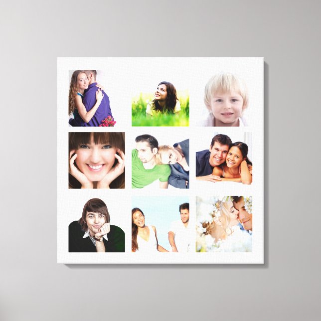 Personalised Instagram Photo Collage Canvas Print (Front)