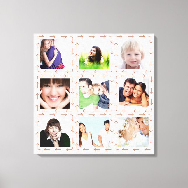 Personalised Instagram Photo Collage Canvas Print (Front)
