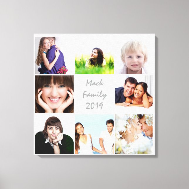 Personalised Instagram Photo Collage Canvas Print (Front)