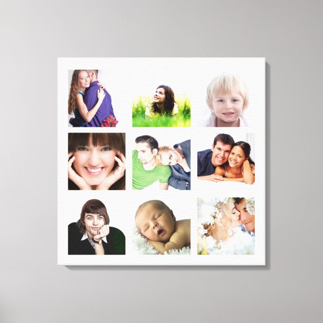 Personalised Instagram Photo Collage Canvas Print (Front)