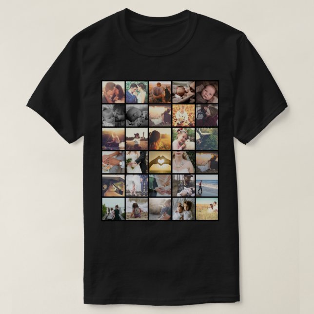 Personalised instagram photo collage T-Shirt (Design Front)
