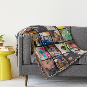 Personalised Instagram Photo Collage Throw Blanket