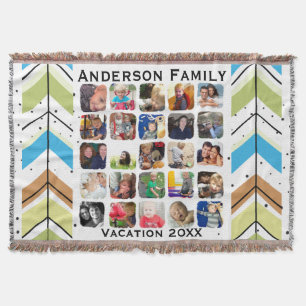 Personalised Instagram Photo Collage Throw Blanket
