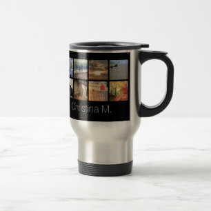 Personalised Instagram Square Photo Collage Coffee Travel Mug