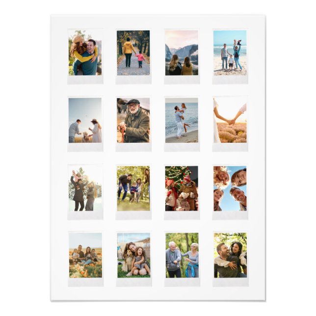 Personalised Instant Film 16 Photo Collage (Front)