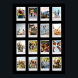 Personalised Instant Film 16 Photo Collage Poster<br><div class="desc">Create your own photo collage poster print featuring 16 of your favourite pictures in an instant film style frame.</div>