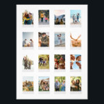 Personalised Instant Film 16 Photo Collage Print<br><div class="desc">Create your own photo collage print featuring 16 of your favourite pictures in an instant film style frame.</div>