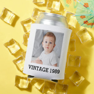 Personalised Insulated Can cooler, vintage  Can Cooler