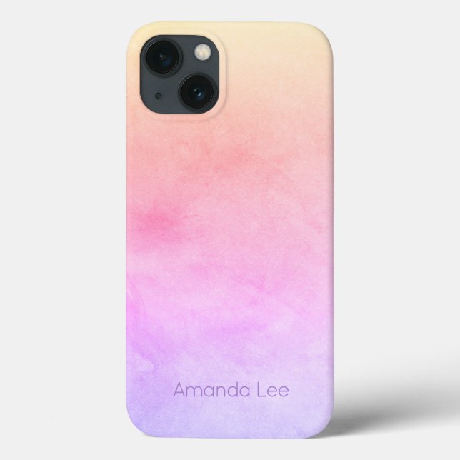 Personalised Intense Frosty Rainbow Blend Ombre Case-Mate iPhone Case (Back)