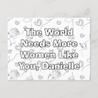 Personalised International Woman's Day Colouring