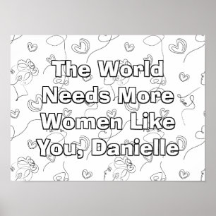 Personalised International Woman's Day Colouring Poster