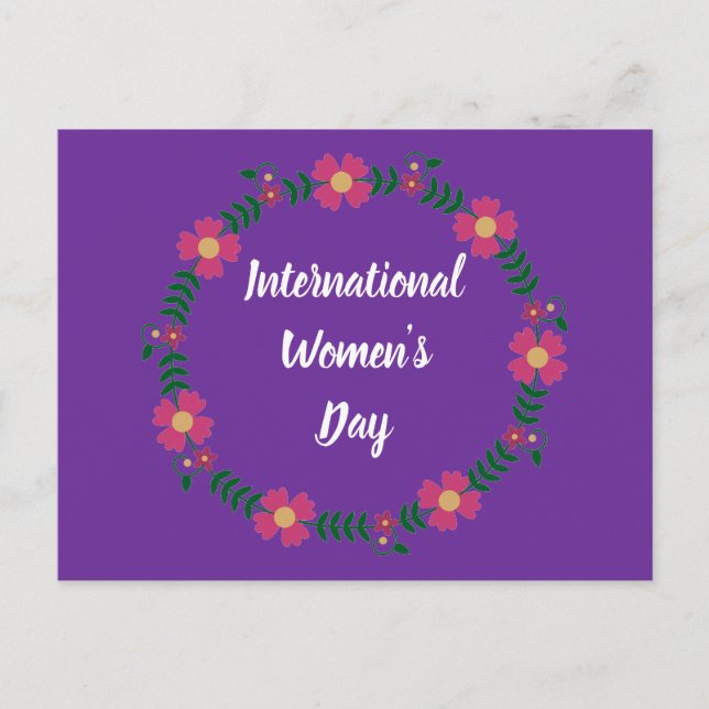 Personalised International Womens Day Invitation Postcard (Front)