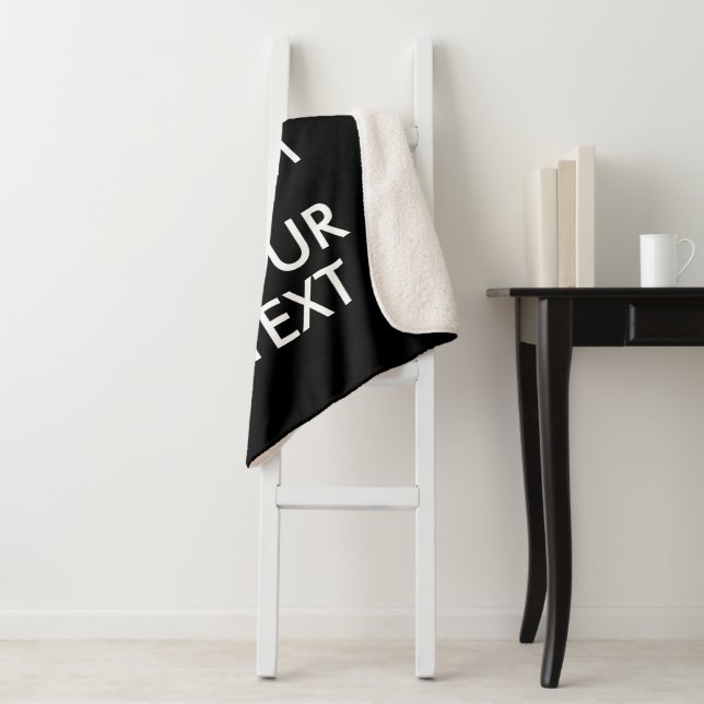 Personalised internet meme KEEP CALM and YOUR TEXT Sherpa Blanket (In Situ)