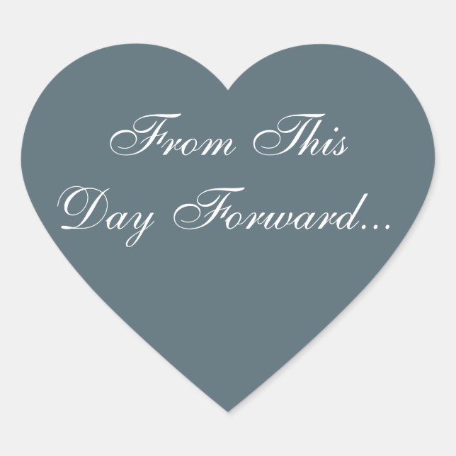 Personalised Invitation Cadet Heart Sticker (Front)