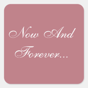 Personalised Invites Rose Gold Square Sticker