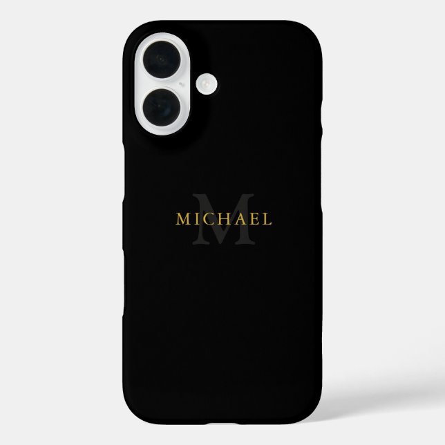 Personalised iPhone 16 Case with Name & Initial (Back)